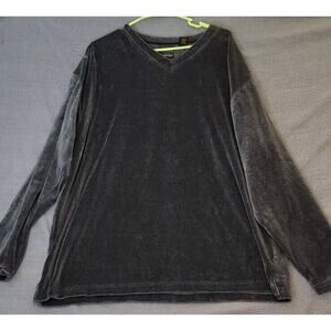 Colours By Alexander Julian Sweatshirt Shirt Mens Sz XXL Gray Cotton/Poly Velvet